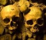 Skulls from the haunted catacombs of Paris