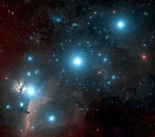 The three stars that make up the Orion belt