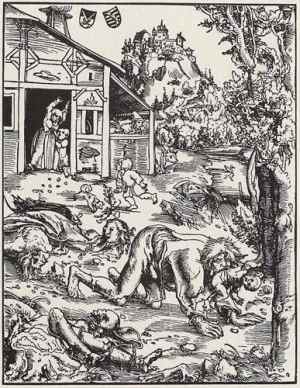 Werewolf German Wooodcut 1522